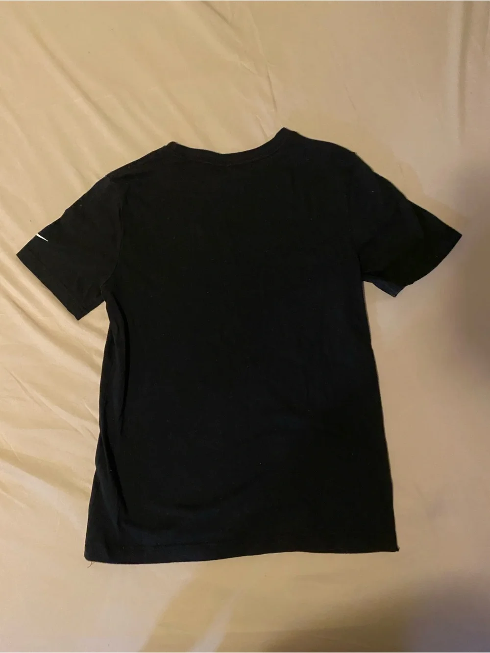 Nike Black Tee with Red Graphic Swoosh